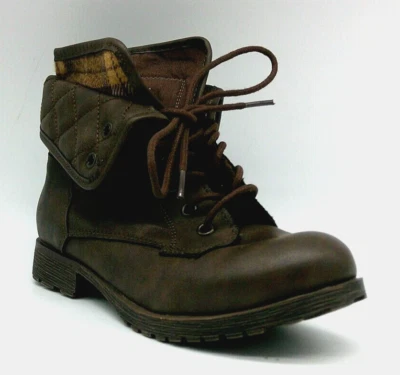 Botas de combate Rock & Candy de Zigi marrón oscuro con cordones talla 6 puño tejido plegables Foto 1 de 4