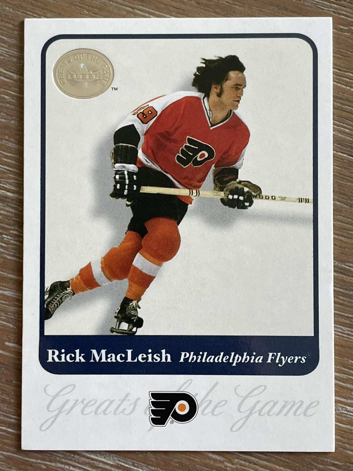 Fleer 2001 Rick Macleish Greats of the Game Philadelphia Flyers hockey card #47