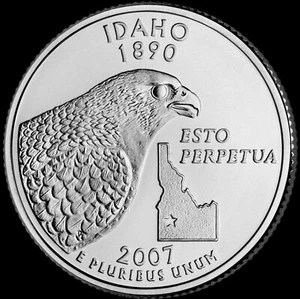 2007 P Idaho State Quarter New U.S. Mint "Brilliant Uncirculated" "SATIN FINISH" - Picture 1 of 3