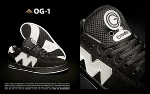Nuevo en Caja Emerica The OG-1 Re-Issue Zapatos de Skate Negros - Imagen 1 de 5