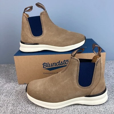 Blundstone Chelsea ботильоны женщин желтовато-коричневый песок темно-синий 2146 кроссовок замши - Изображение 1 из 4