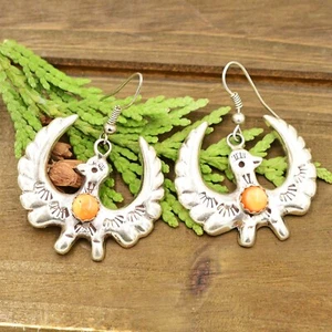 Sterling Silver 925 Rick Tolino Thunderbird Spiny Oyster Dangle/Drop Earrings - Picture 1 of 3