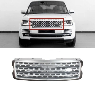 Parachoques delantero plateado para Land Rover Range Rover Vogue 2013-2017 1X rejilla Foto 1 de 4