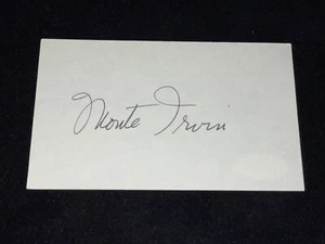 Monte Irvin Signed 3x5 Index Card JSA COA Giants Baseball HOF New York - Picture 1 of 2