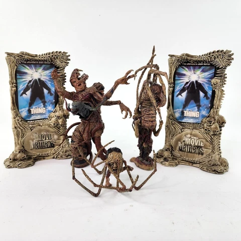 McFarlane THE THING Movie Maniacs FULL SET Action Figures w/ Posters NICE Cover
