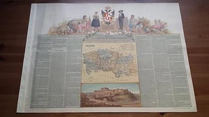 1875 MAPA Provincia de Toledo, Isidoro Basaran, Cromo Ruiz Boronat y Satorre - Imagen 1 de 1