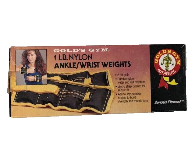 2 Lb. Par de pesas doradas para tobillo/muñeca de gimnasio - NUEVO, envío GRATIS Foto 1 de 1