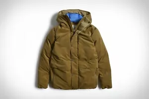 Woolrich GORE-TEX Corduroy Puffy Down Parka Beige Size Small EUC - Picture 1 of 8