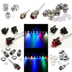 LED Fassung 3mm 5mm Metall Kunststoff Halter LEDs Clip Halterung 10 50 100 Stück - Bild 1 von 18
