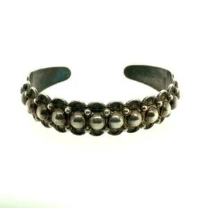 Brazalete vintage Bell Trading Post plata esterlina burbujas estampado navajo - Imagen 1 de 7
