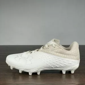 Under Armour Blur Smoke MC Youth 3.5Y White Low Football Lacrosse Cleats - Picture 1 of 10