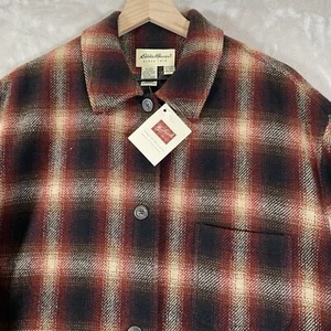 EDDIE BAUER VINTAGE WOOL JACKET WOMENS XXL Tall PLAID WOOLRICH NWT - Picture 1 of 9