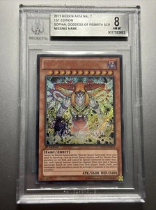 1x BGS 8 NO NAME Sophia, Goddess Of Rebirth HA07-EN055 1st Ed Secret R Misprint - Picture 1 of 4