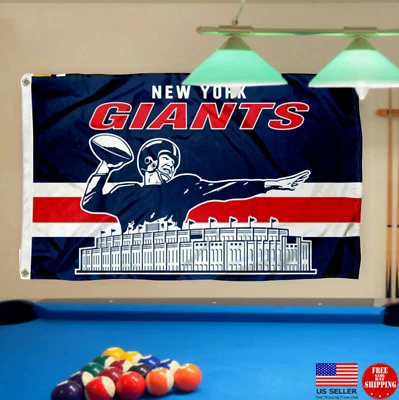 New York Giants 3x5 Bandera Hombre Cueva Banderas 3 x 5 Estandarte Nuevo EE. UU. Nueva York Gigante Retro Foto 1 de 4
