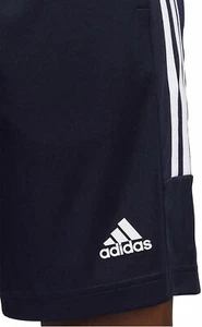 Adidas Men's 3 Stripe Shorts M with Zipper Pockets Navy Blue NWT - Picture 1 of 5