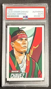 Julio Cesar Chavez Signed Slabbed Boxing Card Series 1 #2 PSA 85098117 - Picture 1 of 2