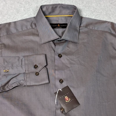 Camisa Robert Talbott a medida con botones para hombre talla mediana corteza nueva precio de venta sugerido por el fabricante 198 USD Foto 1 de 4