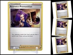 Pokemon BRILLIANT STARS 129/172 Acerola's Premonition 4X TRAINER Card Playset X4 - Picture 1 of 3