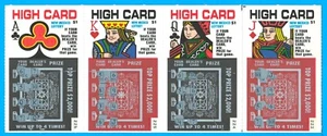 New Mexico Lottery expired scratch tickets HIGH CARD vintage set of 4 - Picture 1 of 2