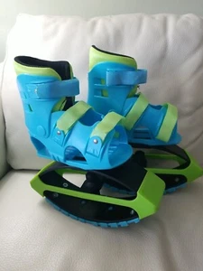 Madd Gear Boosters Bouncing Boots Kids Light Blue Green Age 5 + up to 88 pounds - Picture 1 of 12