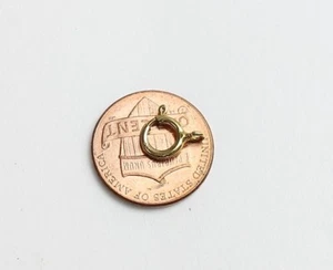 1pc 5 6 7 mm 14k gold clasp lock round spring open jump ring - Picture 1 of 4