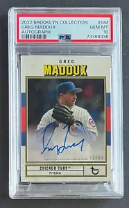 2022 Topps Brooklyn Collection Greg Maddux Auto/99 PSA 10 - Foto 1 di 2