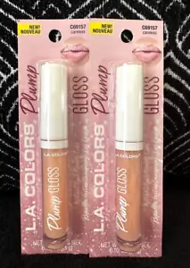 2pk LA COLORS CARELESS C69157 FULL PLUMP LIP GLOSS HINT OF COLOR SHINE LIPGLOSS - Picture 1 of 5