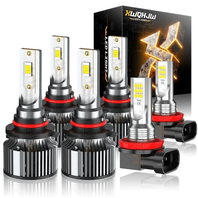 For Honda Civic 2006-2015 LED Headlight High Low Beam Fog Light Bulbs Combo 6x - Image 1 of 4