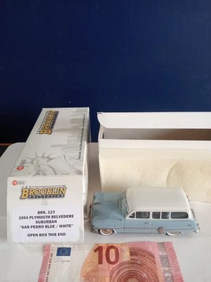 PLIMOUTH BELVEDERE SUBURBAN  1954 BROOKLIN 1:43 BRK27 VINTAGE MADE IN ENGLAND - Immagine 1 di 4