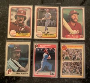 MIKE SCHMIDT CARD LOT (ALL FLEER).............6 DIFFERENT - Picture 1 of 2