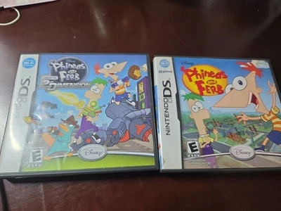 Phineas And Ferb, Across The 2nd D. Nintendo Ds Games Pack De 2 Juegos, Probado Foto 1 de 4