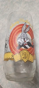 Vintage Happy Birthday Bugs Bunny Glas 50. Jubiläum Warner Bros Looney Tunes - Bild 1 von 6