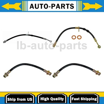 4x Brake Hose Front Rear For 1996 1997 1998 1999 2000 Honda Civic 1.6L - Image 1 of 4