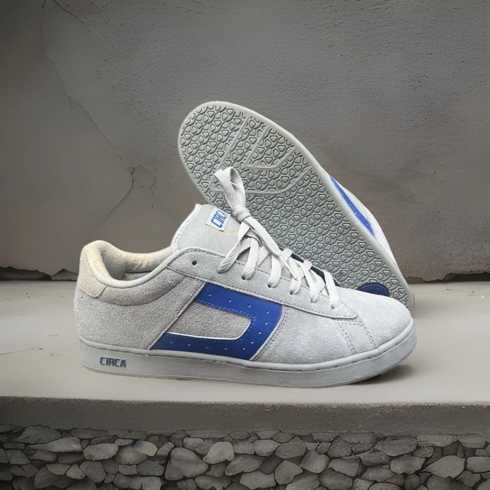 Zapatos de Skate Hinchados Circa CX105 OG Gris Azul Gamuza Muska Talla 12 De Colección Años 2000 Foto 1 de 4