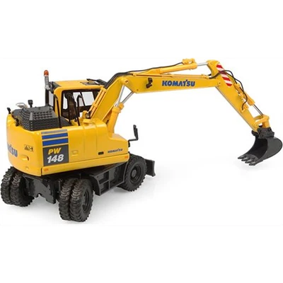 Universal Hobbies 1:50 Scale Komatsu PW148-11 Wheeled Excavator w/2 Buckets - Image 1 of 4
