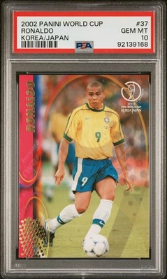 2002 PANINI WORLD CUP KOREA/JPN #37 RONALDO PSA 10 - Image 1 of 2
