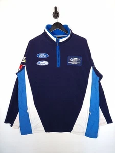Vintage Ford Performance Racing 1/4 Zip Fleece Size XL Blue Cat Castrol Jumper - Picture 1 of 8