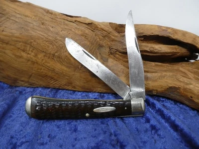 Винтажный охотничий нож KA BAR Union Cutlery Green Bone с 2 лезвиями. Супер изящный! - Изображение 1 из 4