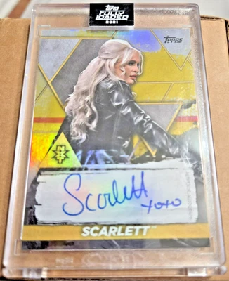 SCARLETT 2021 Topps WWE Fully Loaded Future Stars Autographs Gold #28/75 - Image 1 of 2
