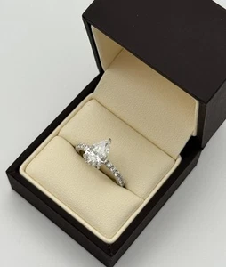 2ct Pear/Teardrop Lab Grown Diamond Ring - Picture 1 of 4