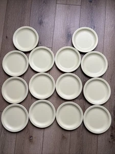14 Vintage Dallas Texas Ware Melamine Light Yellow Salad Plates 7 1/8" Diameter - Picture 1 of 5