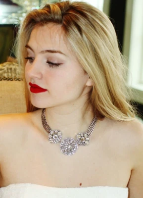 GORGEOUS KATE SPADE NEW YORK AUTHENTIC "ICE QUEEN" SHORT NECKLACE BRIDAL - Image 1 of 4