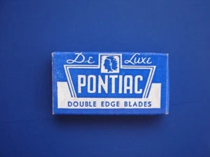 VTG NOS PONTIAC Deluxe Double Edge Blades NIB Razor MADE IN USA NYC - Picture 1 of 17