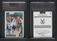 2016-17 Panini NBA Hoops Khris Middleton #8 BAS Certified BAS Encased Auto