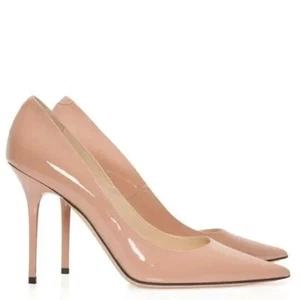 Jimmy Choo Agnes Opat Lack Pumps 38 1/2 Euro 7,5 Puderrosa Stiletto - Bild 1 von 7