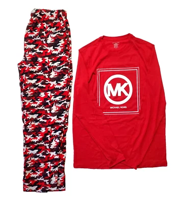 NUEVO MICHAEL KORS LOUNGEWEAR HOMBRE 2 PIEZAS CONJUNTO DE DORMIR CAMISA Y PANTALÓN TALLA XL Foto 1 de 2