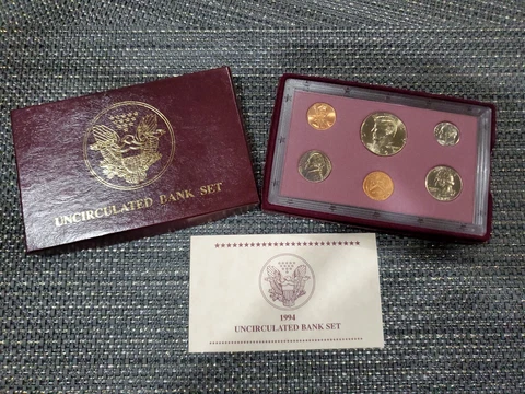 5 US Coins 1994 Philidelphia Mint Souvenir Set Original Packaging w/COA Cover