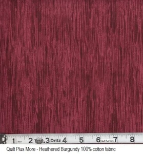 Burgundy Red Smooth Heather Print 100% Cotton Fabric by 1/4 yard - Picture 1 of 1