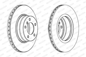 KIT COPPIA DISCO FRENO DISCHI FRENI PER BMW 5 6 - Imagen 1 de 2