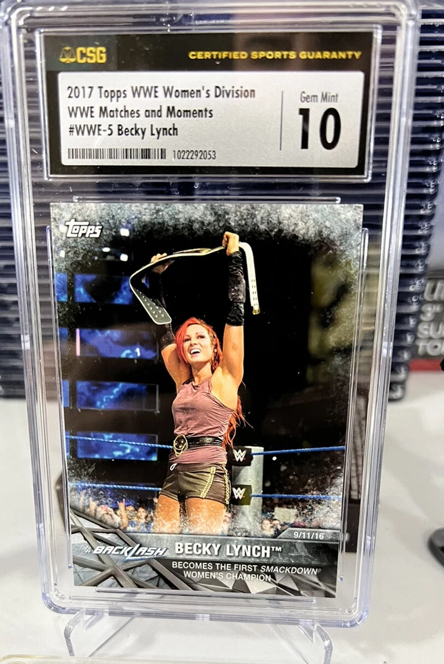 becky lynch 2017 topps wwe women’s division wwe matches and moments csg 10  - Image 1 of 4